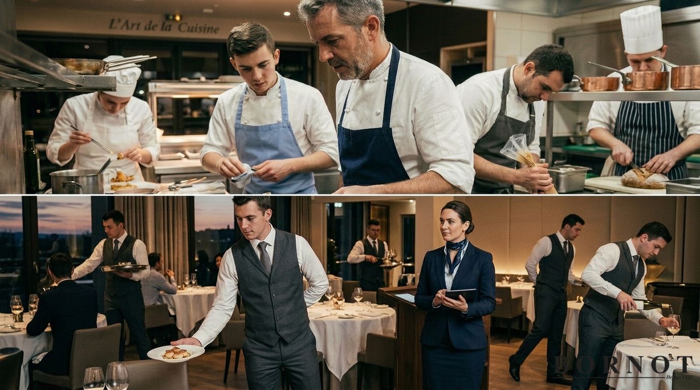 Vetements et accessoires pour métiers de la restauration et du service