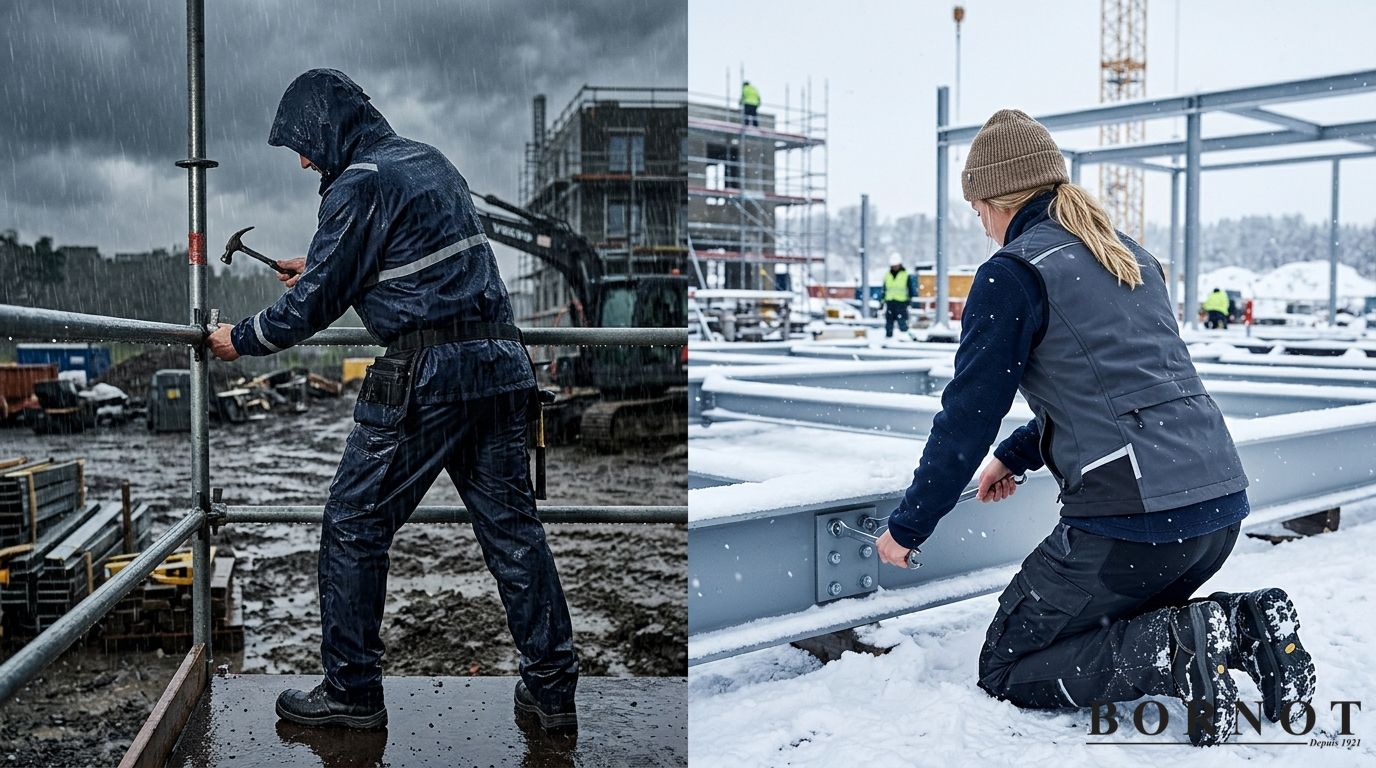 Vêtement de travail pour l'hiver ou la pluie