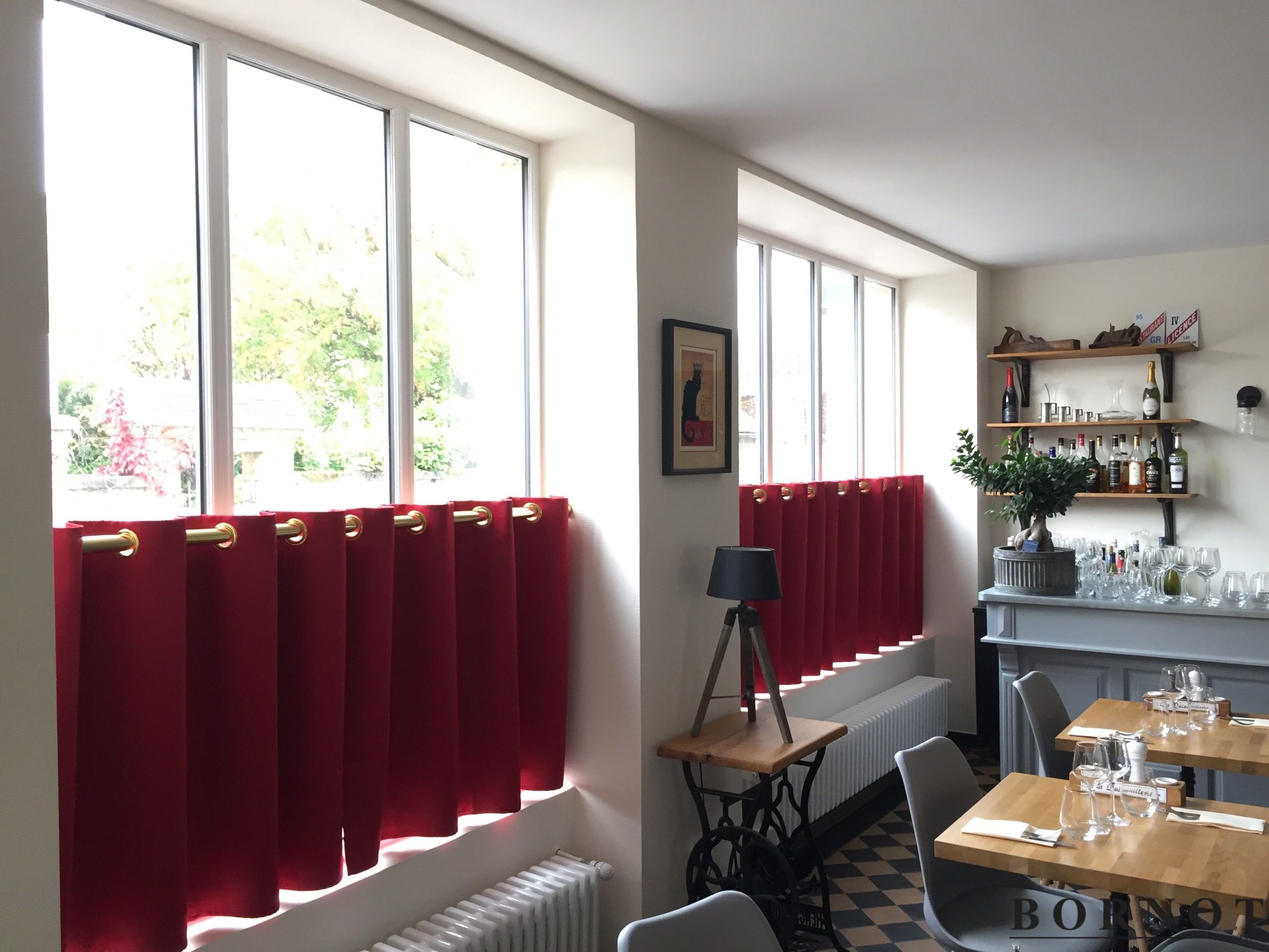 Rideau brise-bise M1 restaurant